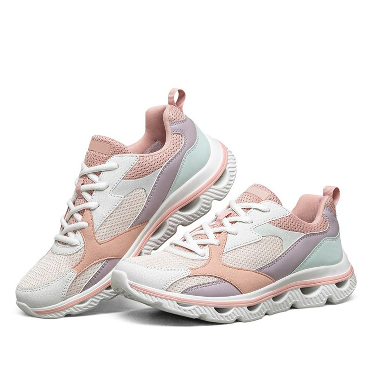 Wholesale New Design Custom Brand Fashion Breathable Mesh Upper Women Sports Shoes Sneakers Men