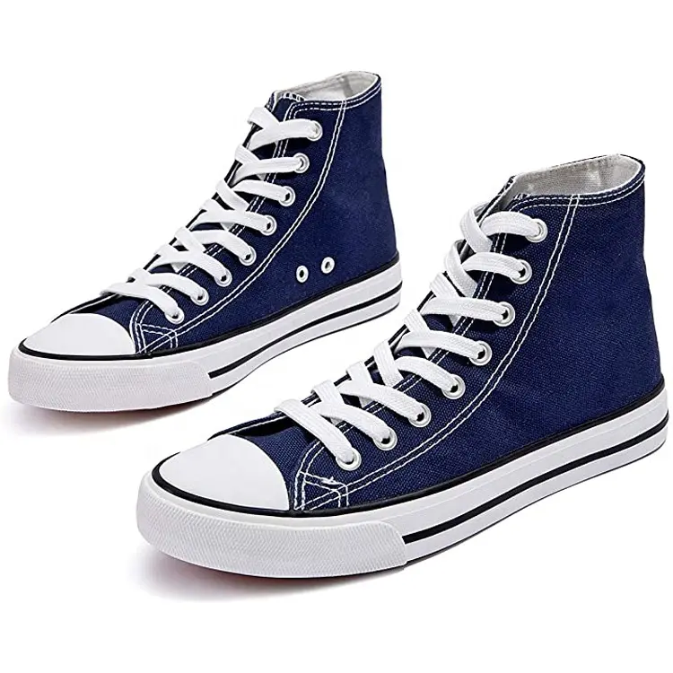 Canvas Sneakers Ups Rubber China High Top Lace Female OEM  ODM Service Top Grade Women Casual Walking Shoes